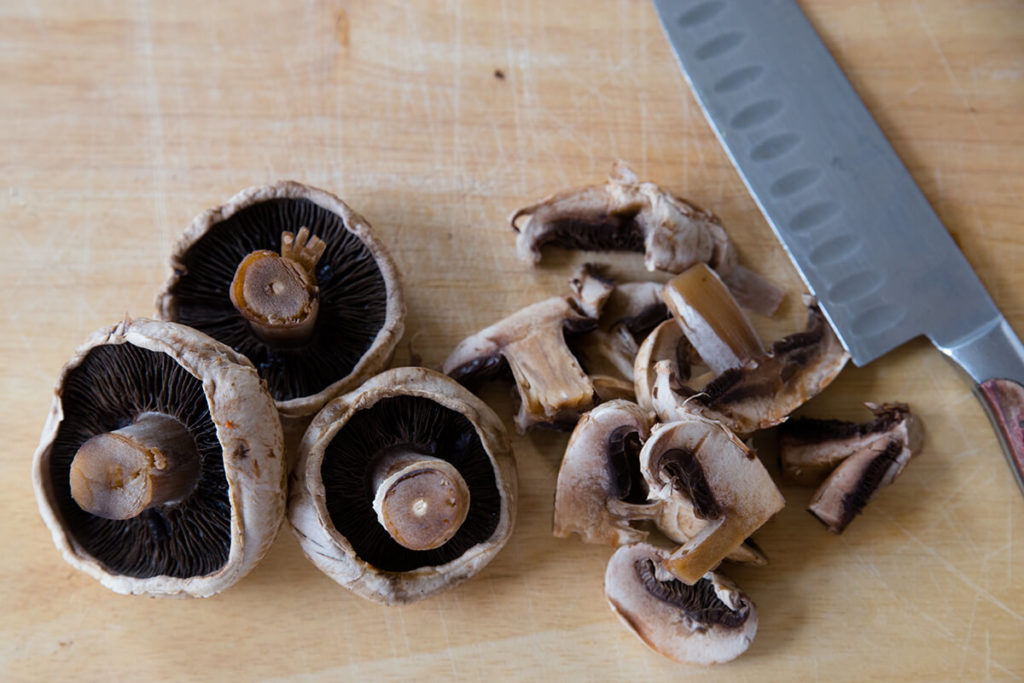 grano saraceno con funghi