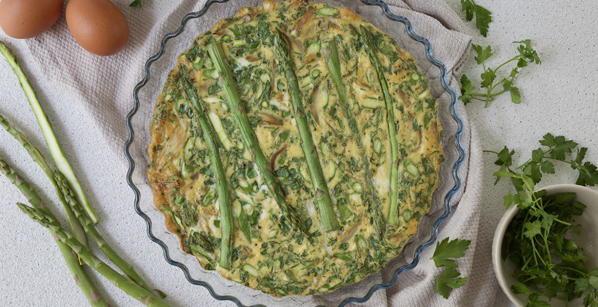 Frittata di cipolla e asparagi