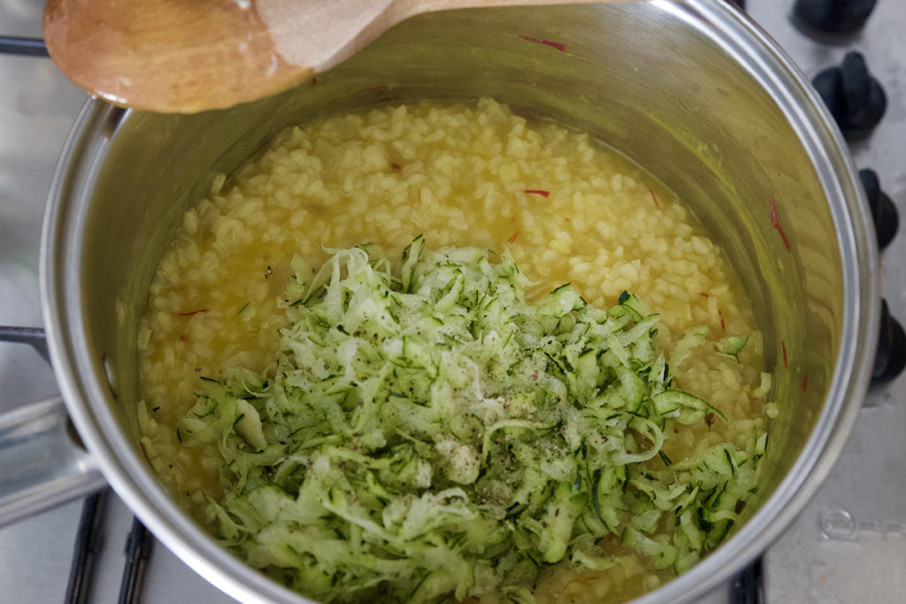 risotto zucchine zafferano courgette saffron